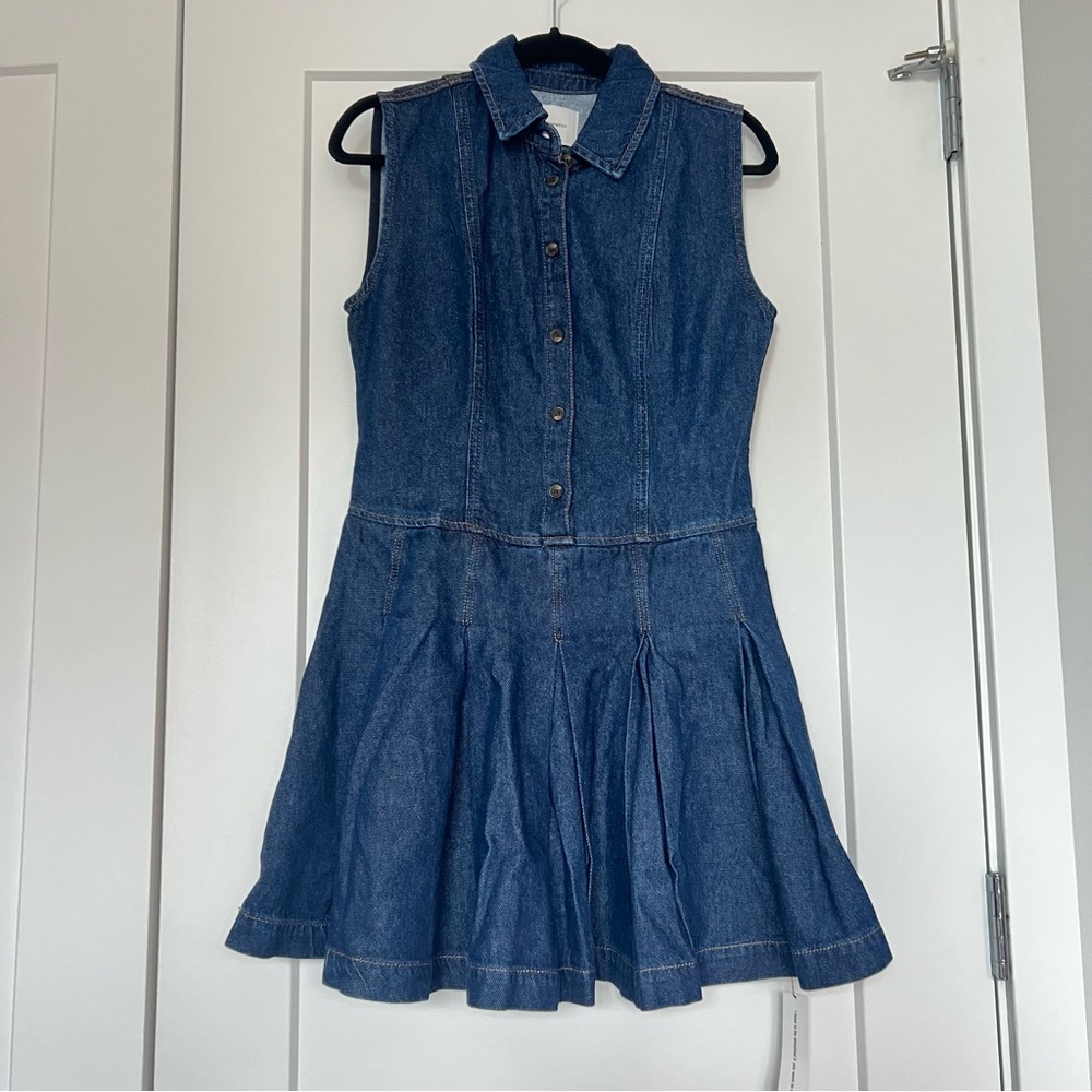 Reformation Arella Denim Mini Dress - Size 4 - NWT - Picture 4 of 9